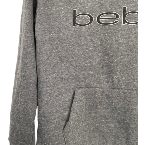 NEW Bebe Sport Women's Sweatshirt Logo Marbled‎ Gray Size Medium M - Picture 4 of 10